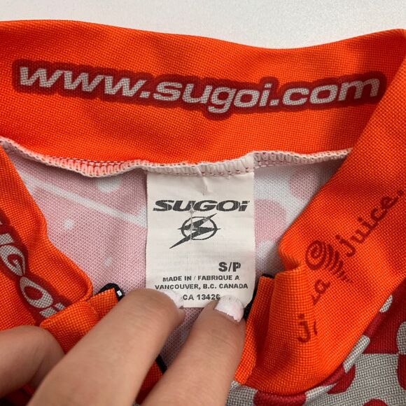 Sugoi Jamba Juice Cycling Shirt Womens S Multi Short Sleeve Zip Up Mock Neck - Picture 7 of 10